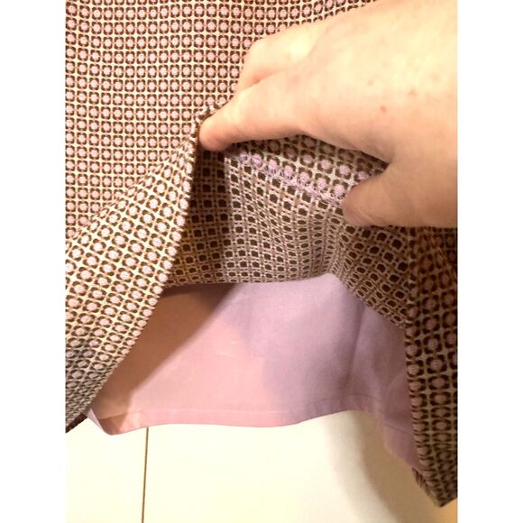 ANN TAYLOR Women's Skirt sz10 Mini Pink Ivory Wool Blend Lined Side Zip … - Picture 9 of 12